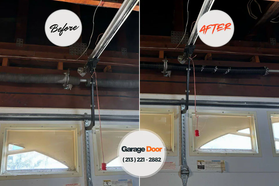 Before and after: garage door repair New Albany, OH